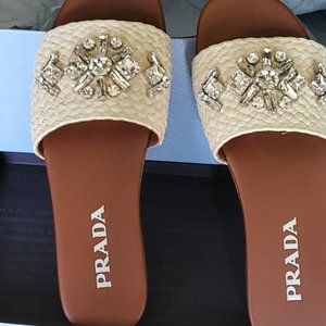 Prada Embellished Sandals